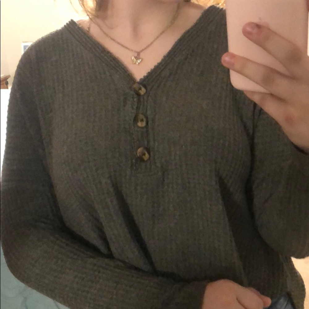 sweater (off the shoulders)